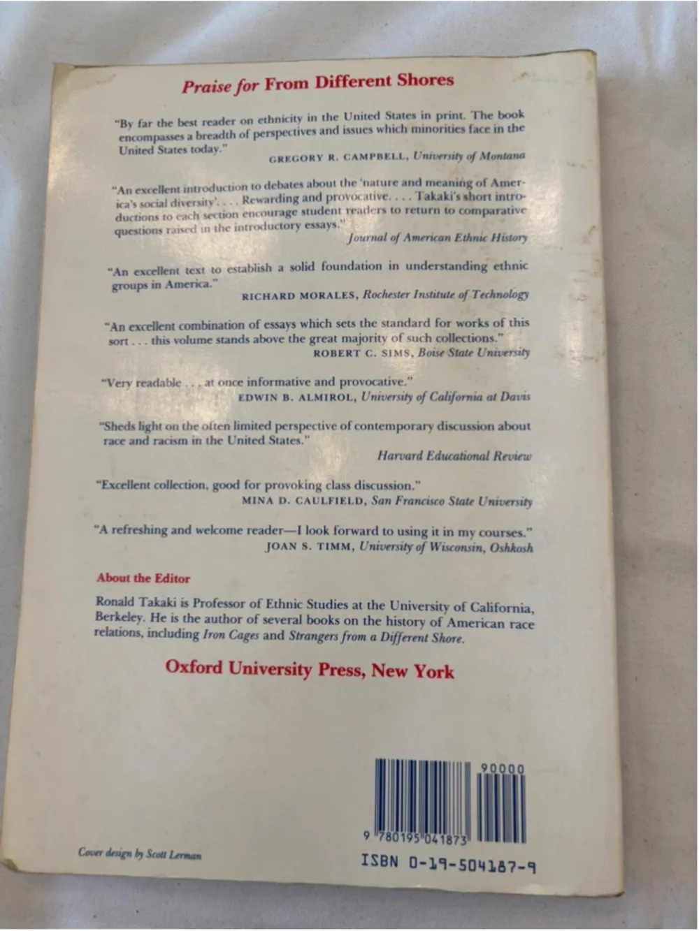 Oxford University Press From Different Shores Book One Size Blue White #E90